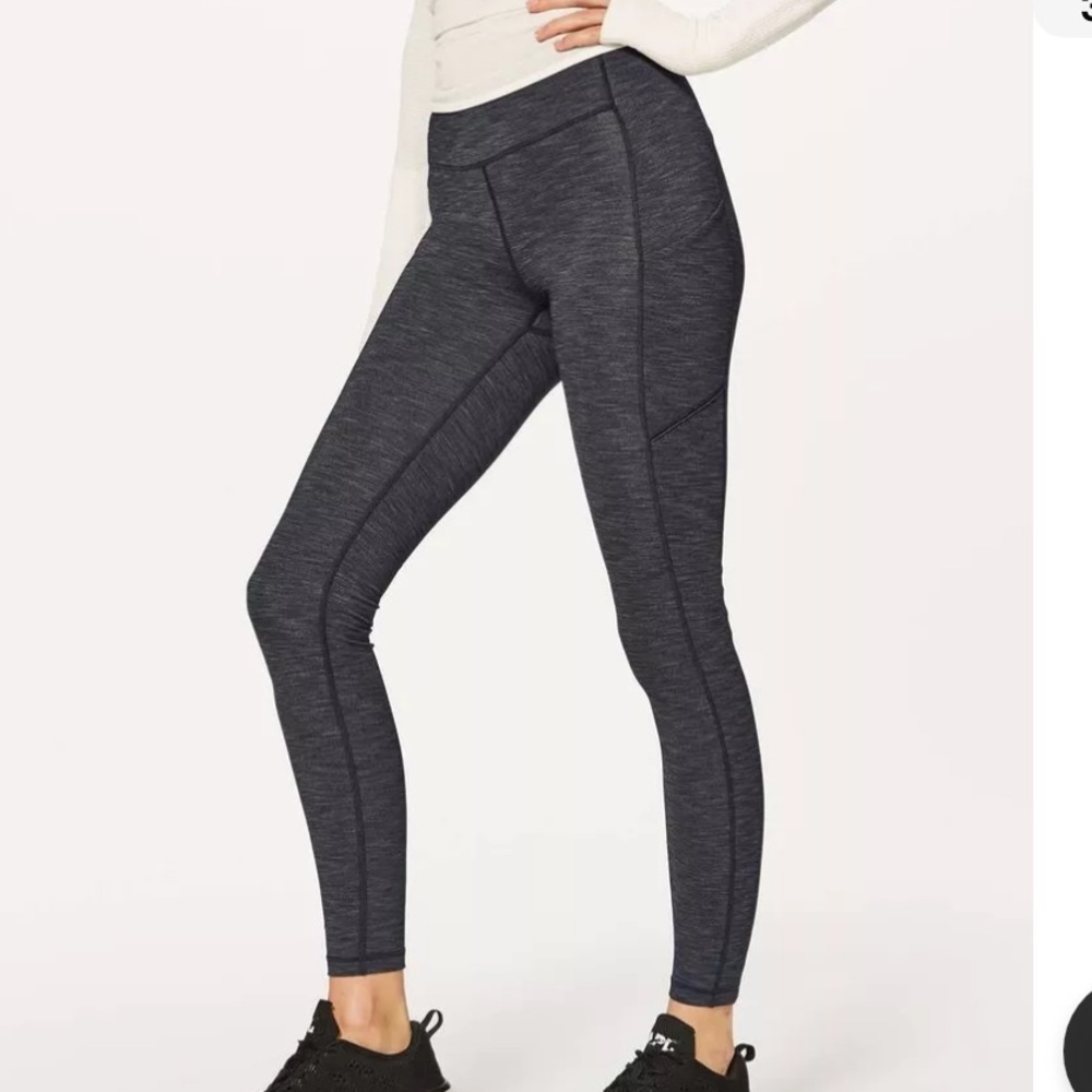Lululemon Speed Up Tight *Full-On Luxtreme Brushed 28"Heathered Black Size 4